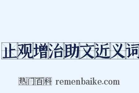 止观增治助文近义词是什么意思的图片